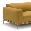 BROOKE canapé cuir ou tissu 3 places design avec bandes