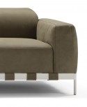BROOKE canapé cuir ou tissu 3 places design avec bandes