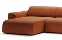 Canapé d'angle modulable cuir, tissu& plumes ALPHA.DANDY