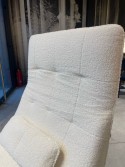 AMAZE.ME fauteuil lounger tissu ivoire bouclettes Ourson