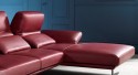 FIRESTAR canapé design en cuir d'angle version chaise longue