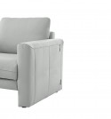 DAVIS.TM, canapé d’angle design cubique 3,5 places avec 2 accoudoirs, cuir ou tissu