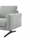 Canapé d’angle design 6,5 places DAVIS.TM avec 2 accoudoirs, cuir ou tissu