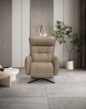 BRET.RELAX fauteuil cuir de relaxation double moteurs électrique option batterie