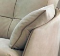 Canapé d'angle de luxe en cuir pleine fleur ou Nubuck Daim CENTURY & ses 3 tables basses laiton & céramique, marbres ou verre