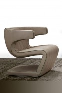 BANDIBOY fauteuil design cuir pleine fleur pivotant