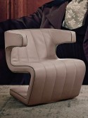 BANDIBOY fauteuil design cuir pleine fleur pivotant