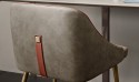 Chaise MAWGAN cuir pleine fleur Deluxe raffinée avec ceinture cuir & tissus sublimes