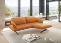 Canapé d’angle relax 2,5 places design LOVAGE chaise longue asymétrique, cuir ou tissu