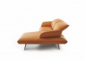 Canapé d’angle relax 2,5 places design LOVAGE chaise longue asymétrique, cuir ou tissu
