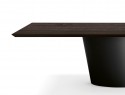 AXOME.B table rectangulaire en bois de noyer ou frêne pied central en métal