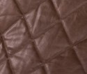 Grand coussin carré 80 x 80 cm coutures losanges, cuir ou tissu