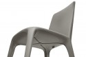 669, chaise design tapissée, pieds gainés cuir ou tissu
