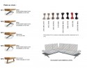 CASUAL.LIVING, canapé d’angle 3,5 places chaise longue, dossiers hauts réglables, cuir ou tissu