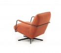 ABARTHE, fauteuil pivotant design compact, cuir ou tissu