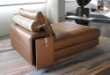 Chaise longue daybed BELTEDLORD en cuir pleine fleur avec coffre de rangement