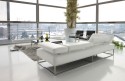 Canapé cuir design minimaliste dossier très bas LONDINIUM 3 places