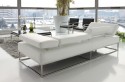 Canapé cuir design minimaliste dossier très bas LONDINIUM 3 places