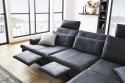 Canapé d'angle chaise longue de relaxation cuir ou tissu LOUNGERING