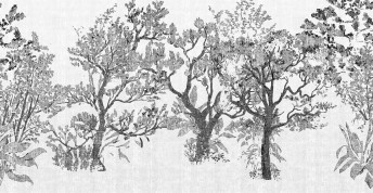 PEACEFUL papier peint LONDONART arbres dessin
