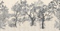 PEACEFUL papier peint LONDONART arbres dessin