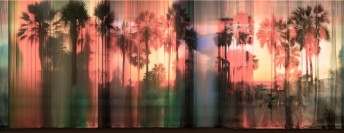 OCEAN DRIVE papier peint palmiers Floride Miami LONDONART sur mesure