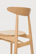 Chaises LARGO en bois de hêtre teinté ou assise tapissée, par 2