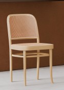 Chaise 833 RELOADED style HOFFMANN bois courbé & cannage, assise bois ou cannage ou tapissée