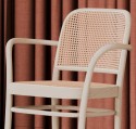 833 RELOADED fauteuil en bois courbé dos cannage assise bois, cannée ou tapissée