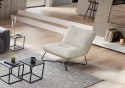 ARMNO! fauteuil cuir design sans accoudoir lounge & pieds métal