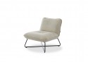 ARMNO! fauteuil cuir design sans accoudoir lounge & pieds métal