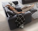 Canapé cuir design relax grand confort BREAKER.RELAX électrique