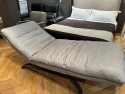 Chaise longue relax électrique ABSOLUTE cuir Skin Vintage grey