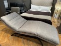 Chaise longue relax électrique ABSOLUTE cuir Skin Vintage grey