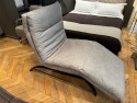 Chaise longue relax électrique ABSOLUTE cuir Skin Vintage grey