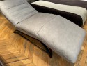 Chaise longue relax électrique ABSOLUTE cuir Skin Vintage grey