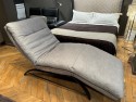 Chaise longue relax électrique ABSOLUTE cuir Skin Vintage grey