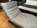 Chaise longue relax électrique ABSOLUTE cuir Skin Vintage grey