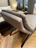 Chaise longue relax électrique ABSOLUTE cuir Skin Vintage grey