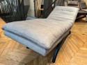 Chaise longue relax électrique ABSOLUTE cuir Skin Vintage grey