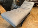 Chaise longue relax électrique ABSOLUTE cuir Skin Vintage grey