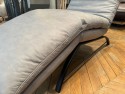 Chaise longue relax électrique ABSOLUTE cuir Skin Vintage grey