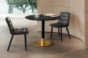 BUSBOY, table ronde de bistrot plateau céramique, verre, marbre ou bois