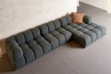 CHAMALOVE canapé cuir ou tissu ou nubuck modulable version angle 3 modules chaise longue 5 places