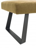 Banc ACTE.DINING design tissu ou cuir, pieds métal noir mat