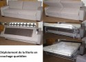 Canapé convertible Neuilly 2,5 places matelas couchage quotidien