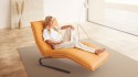 ABISS chaise longue design cuir ou tissu relaxation électrique & batterie