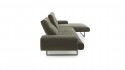 BENSON, canapé d’angle design chaise longue tissu ou cuir, profondeur d’assise modifiable