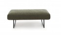 BENSON, grand pouf rectangulaire design tissu ou cuir