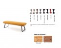 Banc design SWEETWOODY.LUNCH, 2,5 places cuir ou tissu